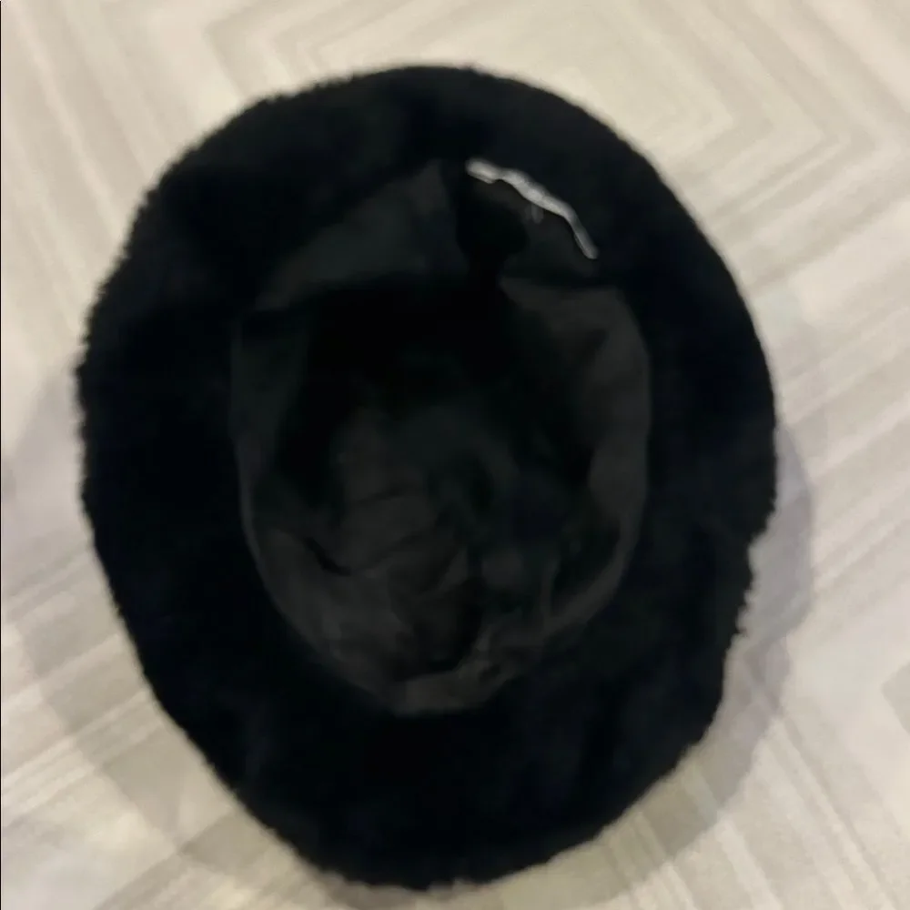 Bloomingdale’s Black Faux Fur Winter Bucket Hat